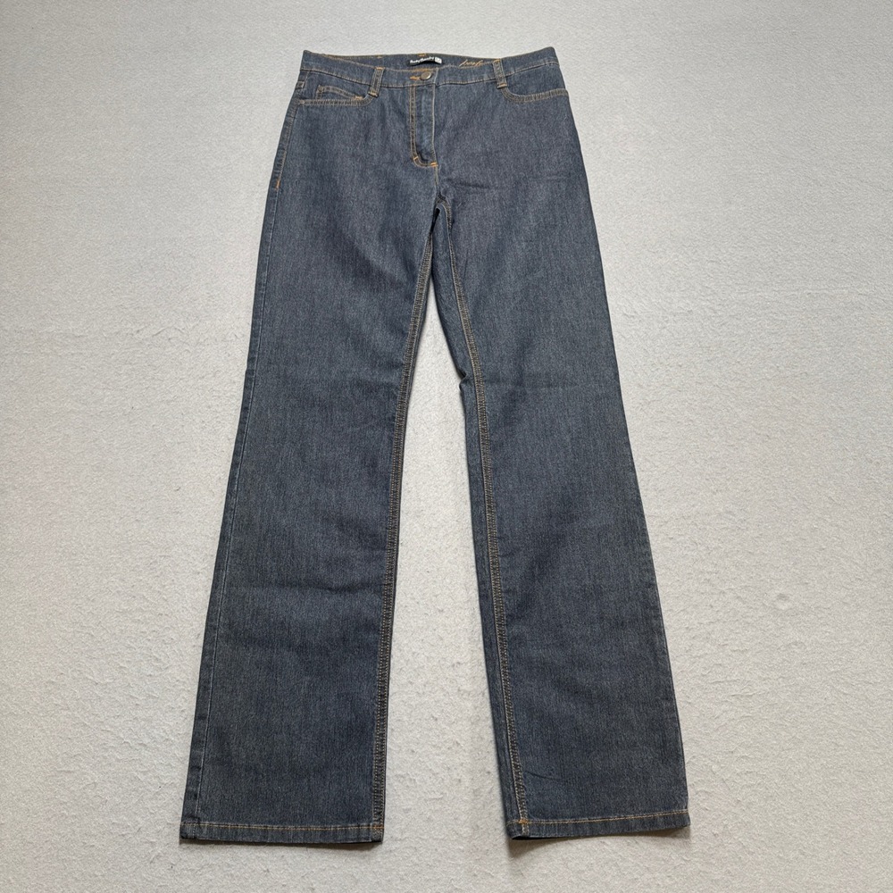 Betty‎ Barclay Jeans Women's 8 Blue Dark Wash Straight Leg Relaxed Fit Low Rise